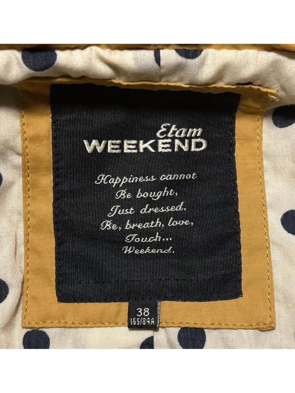 Etam Weekend Mustard Yellow Hooded Lightweight Utility Coat - Size 38 (M) - Picture 8 of 9
